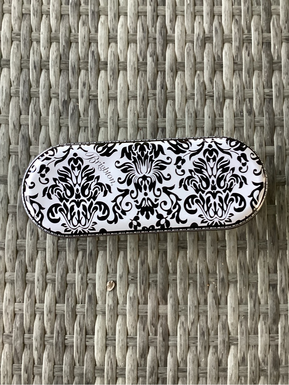Brighton Black & White Damask Glasses Case NWOT